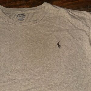 Polo by Ralph Lauren Light khaki brown Crew Neck Tee with Pony Logo